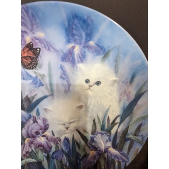 Garden Discovery - No Box Petal Pals cat plate 8" Lily Chang WS GEORGE - Picture 4 of 5